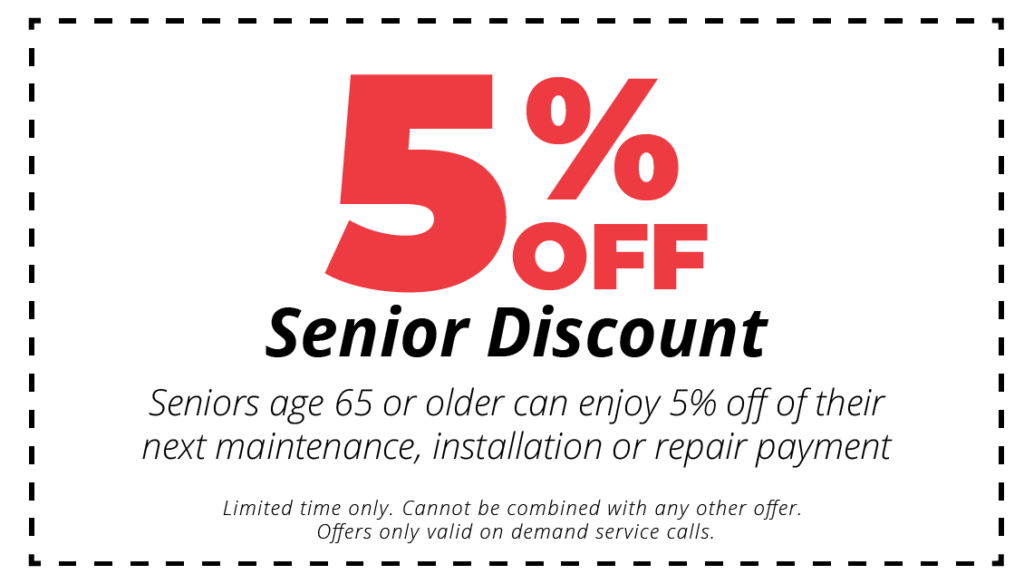 5% off hvac services senior discount coupon