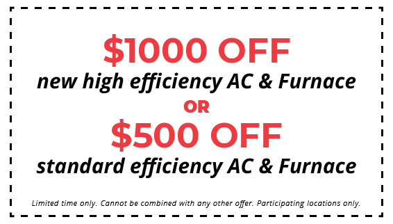 $1000 off new HVAC system coupon